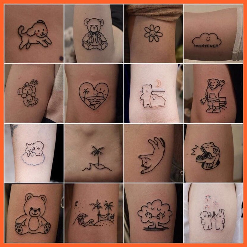 Lily teddy bear tattoo idea | TattoosAI